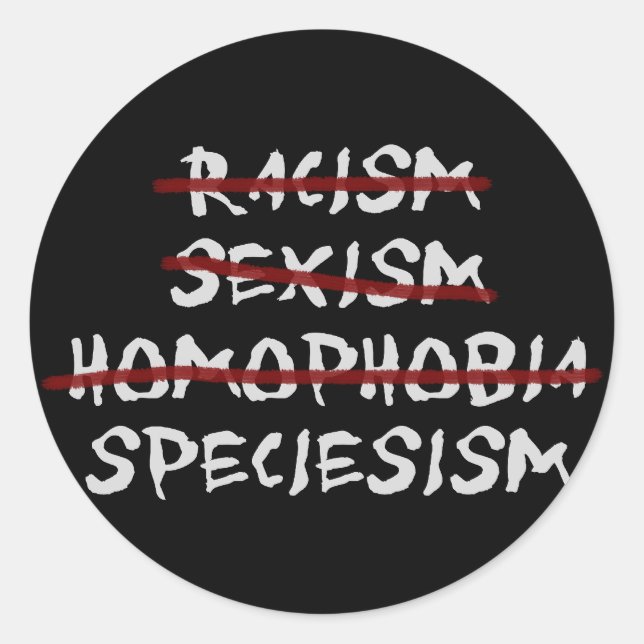 Sticker Rond Speciesism (Devant)