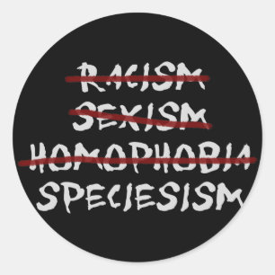 Sticker Rond Speciesism