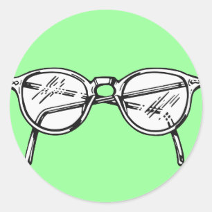 Sticker Rond Spectacles