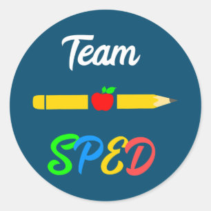 Sticker Rond SPED Teacher Team Appréciation Day spécial