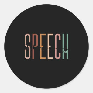 Sticker Rond Speech Therapy Speech Language Pathologi