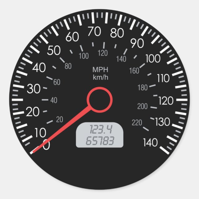 STICKER ROND SPEEDOMETER DE VOITURE (Devant)