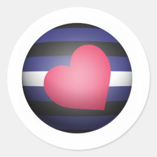 STICKER ROND SPHÈRE DE FIERTE EN CUIR