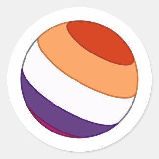 Sticker Rond Sphère de fierté lesbienne