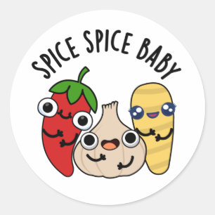 Sticker Rond Spice Spice Baby Funny Food Pun