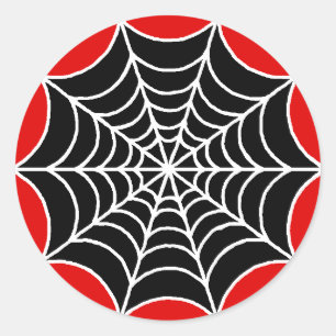 Sticker Rond Spider Web