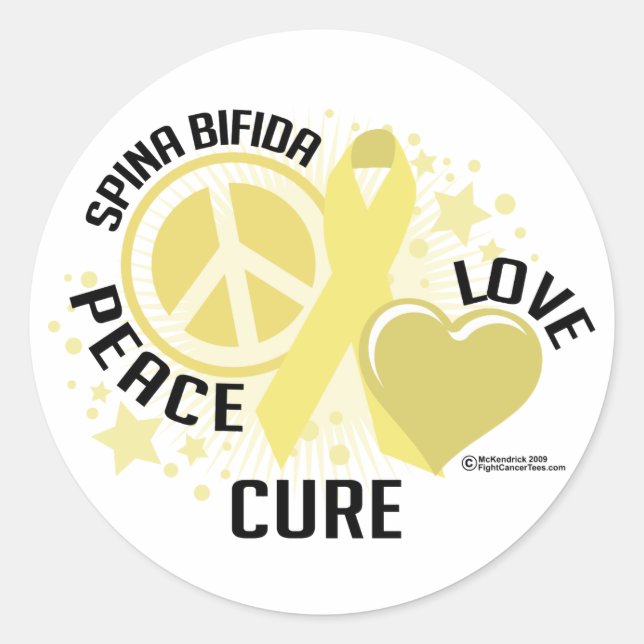 Sticker Rond Spina Bifida PLC (Devant)