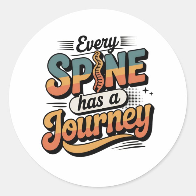 Sticker Rond Spine Care Journey and Body Alignment (Devant)