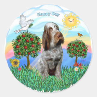Sticker Rond Spinone Italiano (rouan 11)