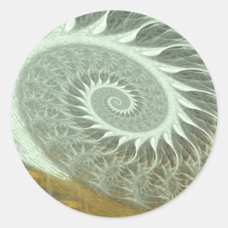 Sticker Rond Spirale cosmique - Géométrie sacrée Spirale dorée