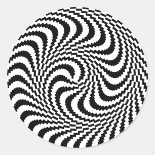 Sticker Rond Spirale de bloc d'illusion optique