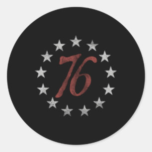 Sticker Rond Spirit 76 4 juillet Fête de l'Indépendance