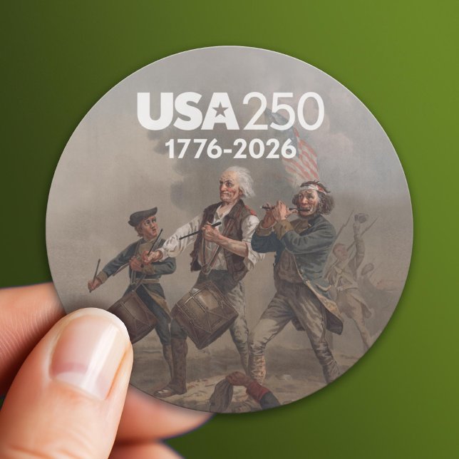 Sticker Rond Spirit of 76 - America's 250th Anniversary (USA 250 - America's 250th Celebration 1776-2026)