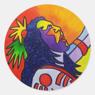 Sticker Rond Spirit Warrior par Piliero