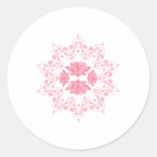 Sticker Rond Spiritualité Yoga Yogi Pilates Fleur de Lotus Mand