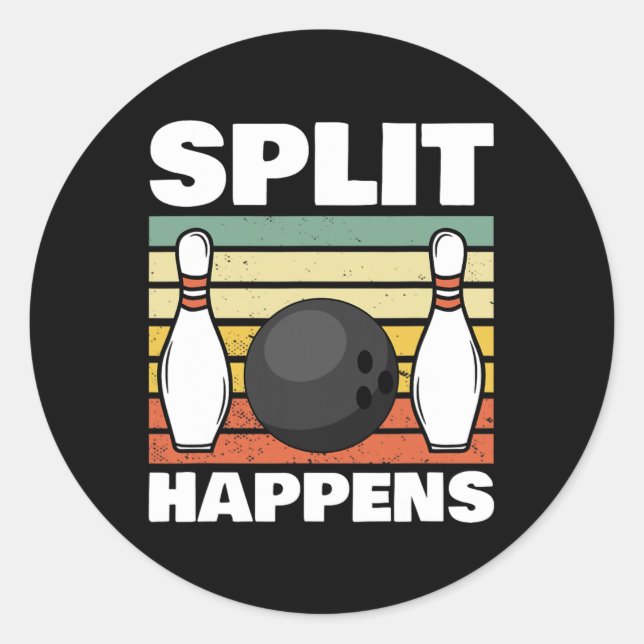 Sticker Rond Split Happens Bowling 1 (Devant)