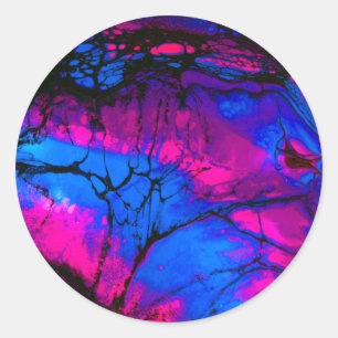 Sticker Rond Spooky Trees à Evening Acrylic