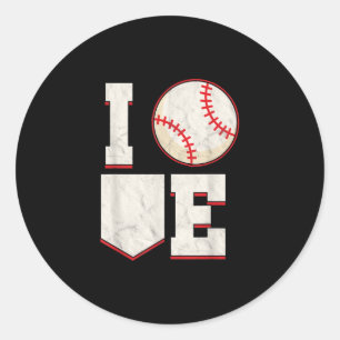 Sticker Rond Sport de base-ball
