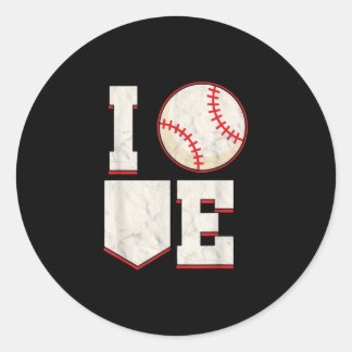 Sticker Rond Sport de base-ball
