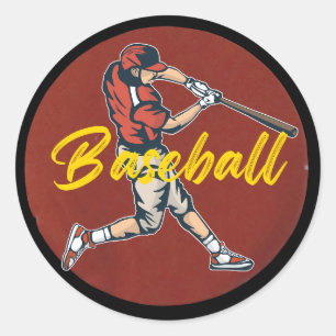 Sticker Rond Sport de baseball