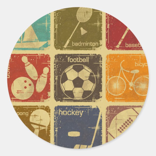 Sticker Rond Sports (Devant)