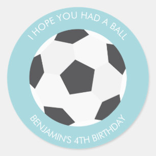 Sticker Rond Sports de ballon de football - anniversaire