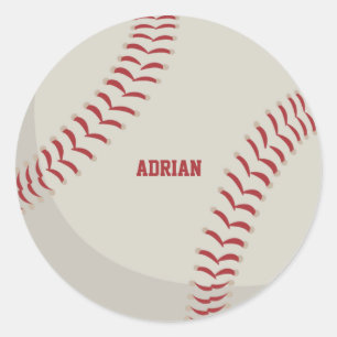 Sticker Rond Sports de baseball personnalisés