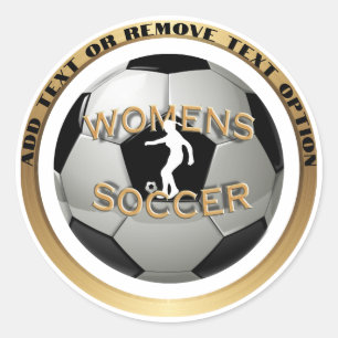 Sticker Rond Sports de football féminin