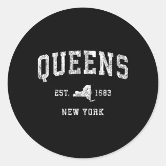 Sticker Rond Sports sportifs Queens New York Ny
