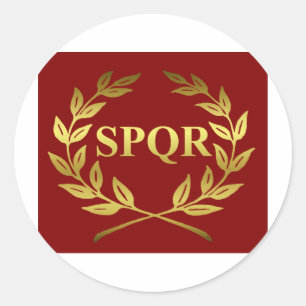 STICKER ROND SPQR