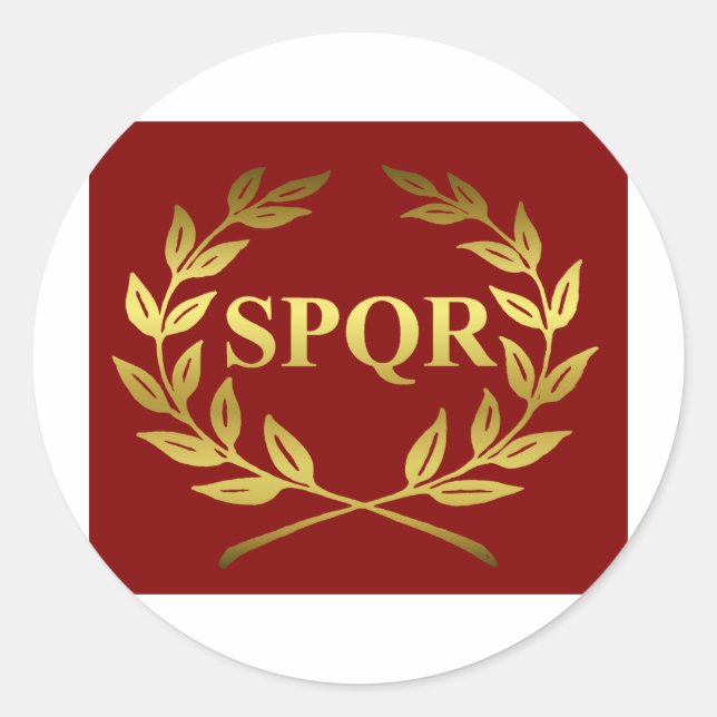 STICKER ROND SPQR (Devant)