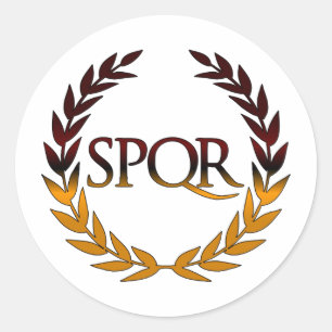 STICKER ROND SPQR