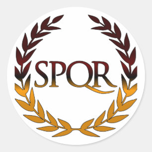 STICKER ROND SPQR
