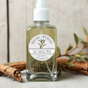 Sticker Rond Spray Sage Smudge