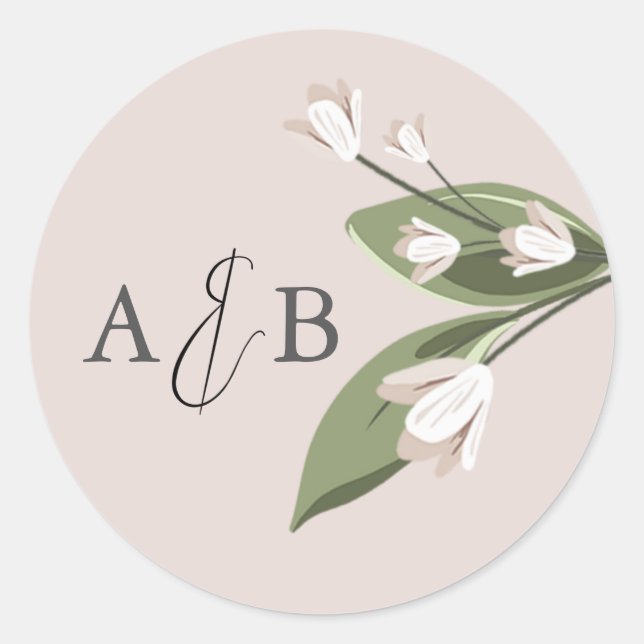 Sticker rond Sprigs (Devant)