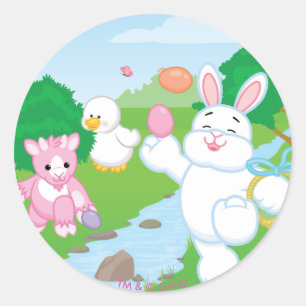 Sticker Rond Spring Celebration Egg