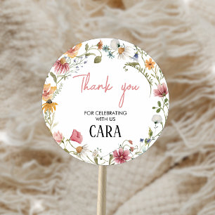 Sticker Rond Spring Little Fleur sauvage Anniversaire