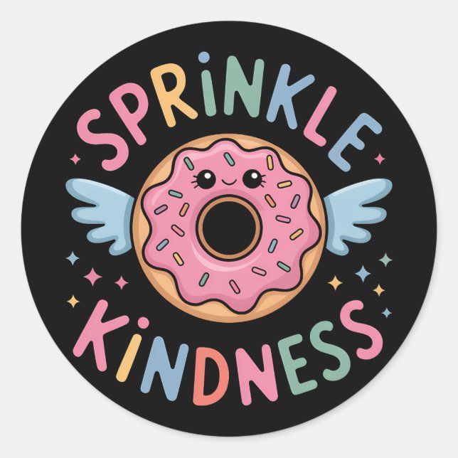 Sticker Rond Sprinter la gentillesse | Donut (Devant)