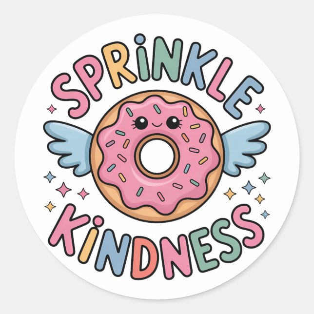 Sticker Rond Sprinter la gentillesse | Donut (Devant)
