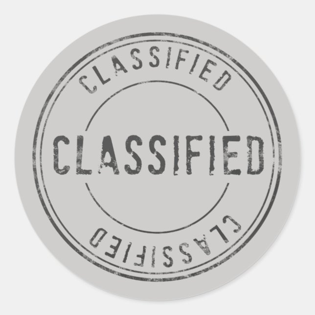 Sticker Rond Spy Surprise fête d'anniversaire Top Secret Classi (Devant)