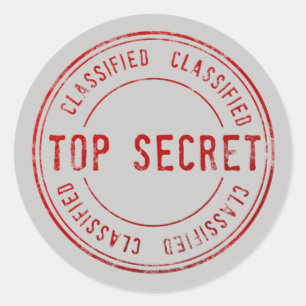 Sticker Rond Spy Surprise fête d'anniversaire Top Secret Classi