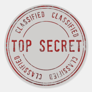 Sticker Rond Spy Surprise fête d'anniversaire Top Secret Classi
