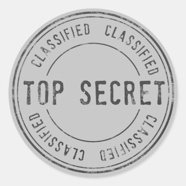 Sticker Rond Spy Surprise fête d'anniversaire Top Secret Classi (Devant)