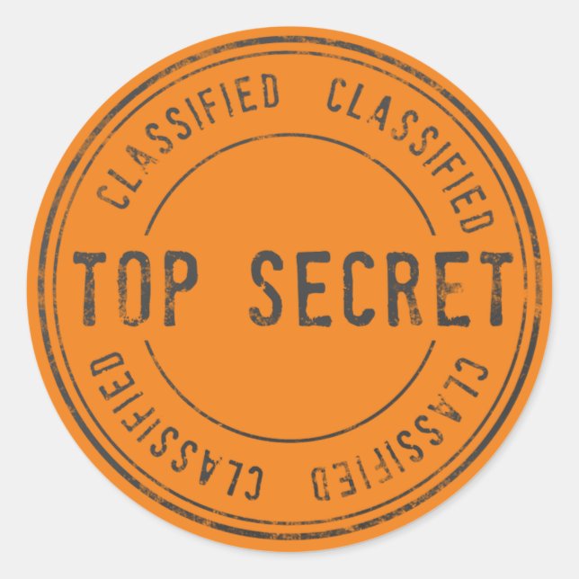 Sticker Rond Spy Surprise fête d'anniversaire Top Secret Classi (Devant)