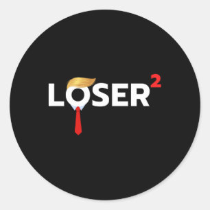 Sticker Rond Squared Funny Anti-Trump 2024 Non Pas De Nouveau T