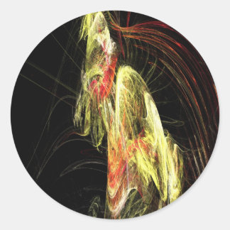 Sticker Rond Squelette hominoïde