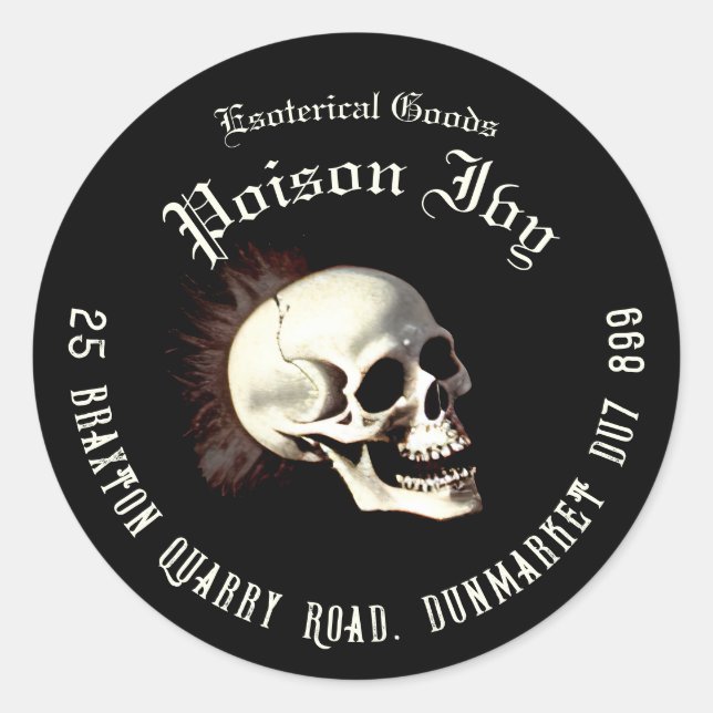 Sticker Rond Squelettes dansants de la peste noire Halloween (Devant)