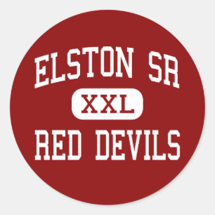 Sticker Rond Sr d'Elston - diables rouges - haut - ville du