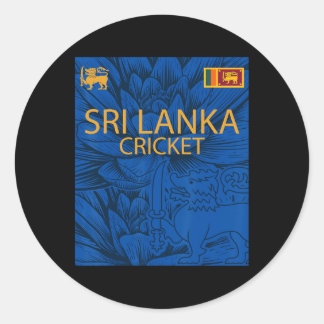 Sticker Rond Sri Lanka Cricket Parfait pour les fans de cricket