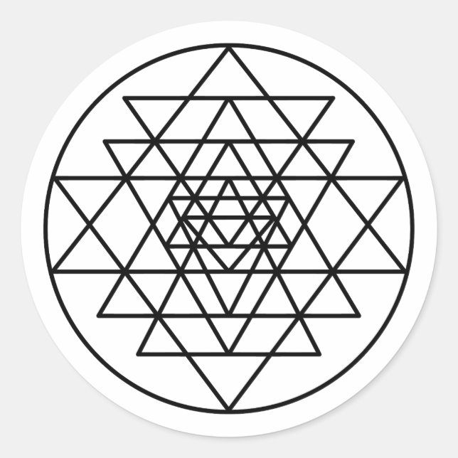 Sticker Rond Sri Yantra (Devant)